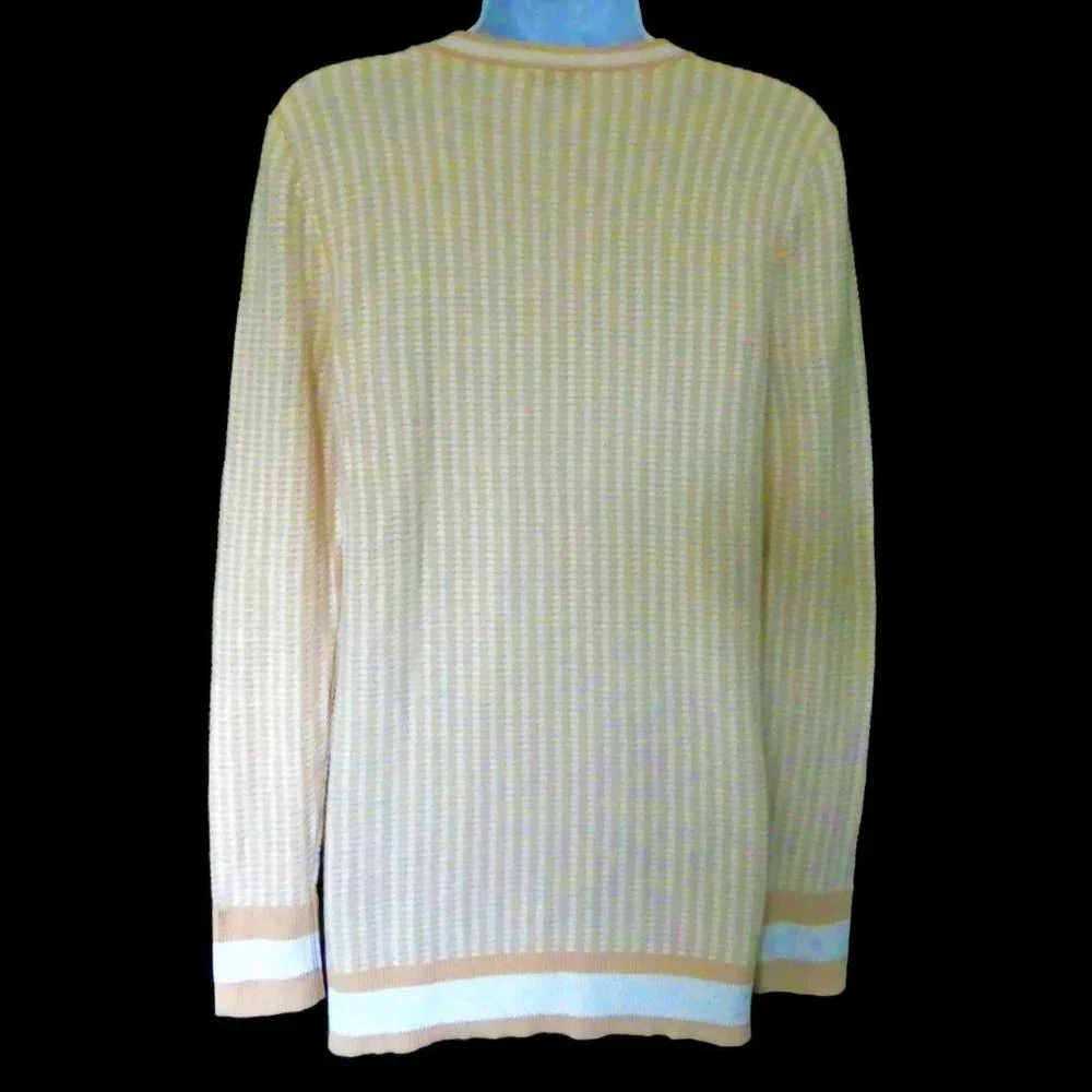 CaSHMeRe CoTToN Equipment Sweater Check Stripes Long Sleeve Earthy Neutral